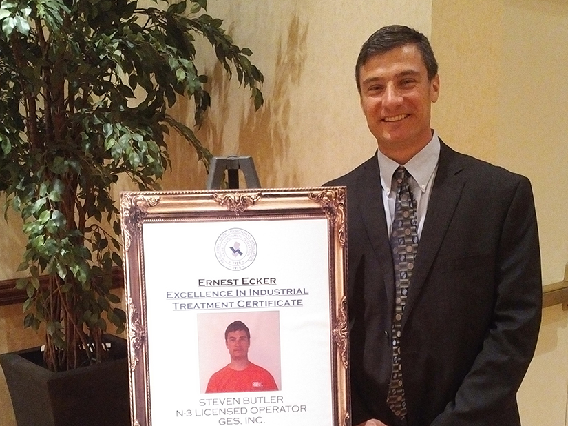 Steve Butler, Licensed Operator GES Receives NJWEA Award