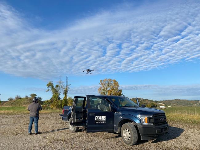 Drone with GES truck