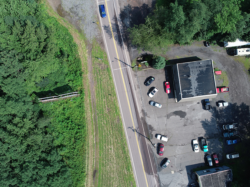 drone view of site