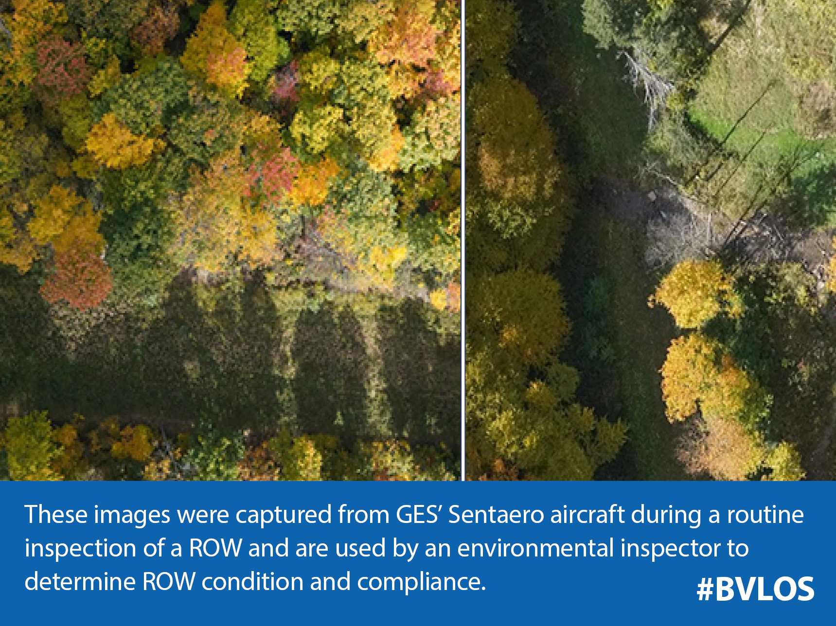 Drone view of Right-of-Way Inspection