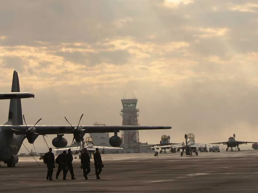 Air Force Base landing area