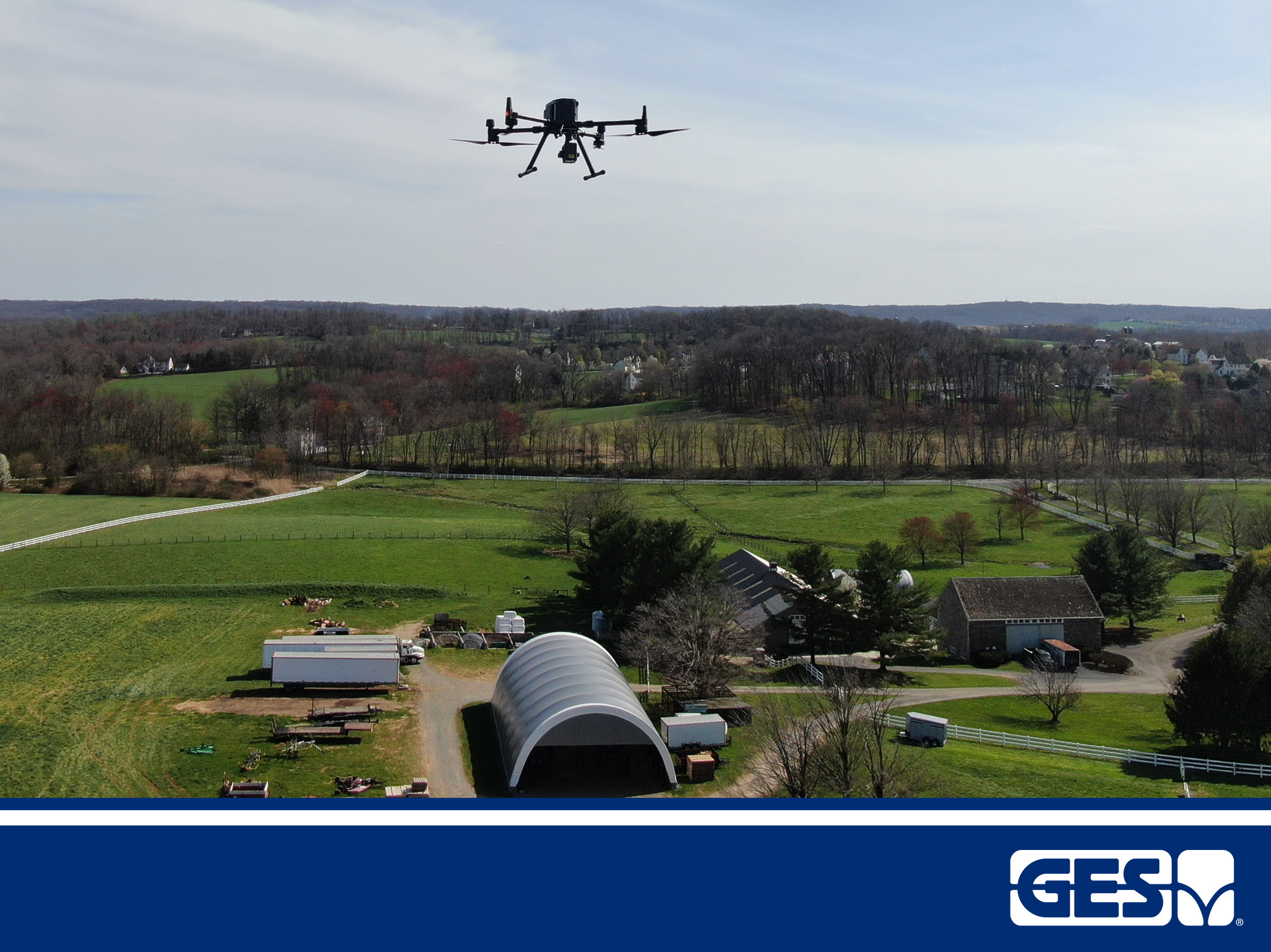 photo of drone over farmland