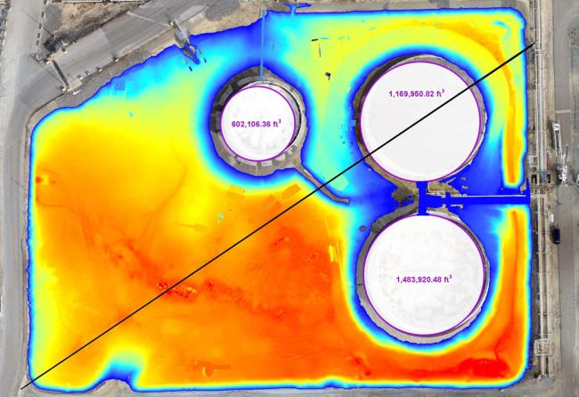 drone observation for tank farm inspection