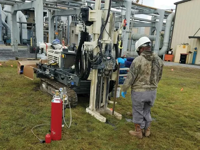 Men working on geoprobe