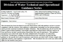 TOGS 1.3.13.: Industrial Permitting Strategy for Implementing Guidance Values for PFOA, PFOS, and 1,4-Dioxane