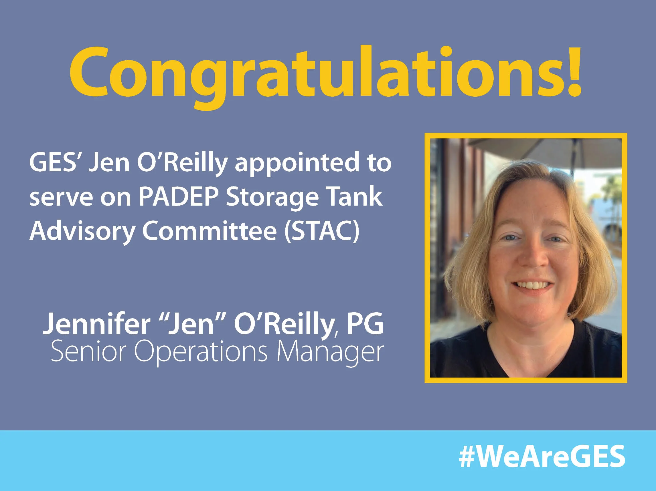 Jennifer O’Reilly Appointed to Serve on PADEP Storage Tank Advisory Committee